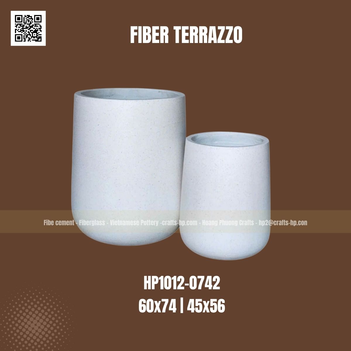fiber terrazzo bell pot HP1012-0742