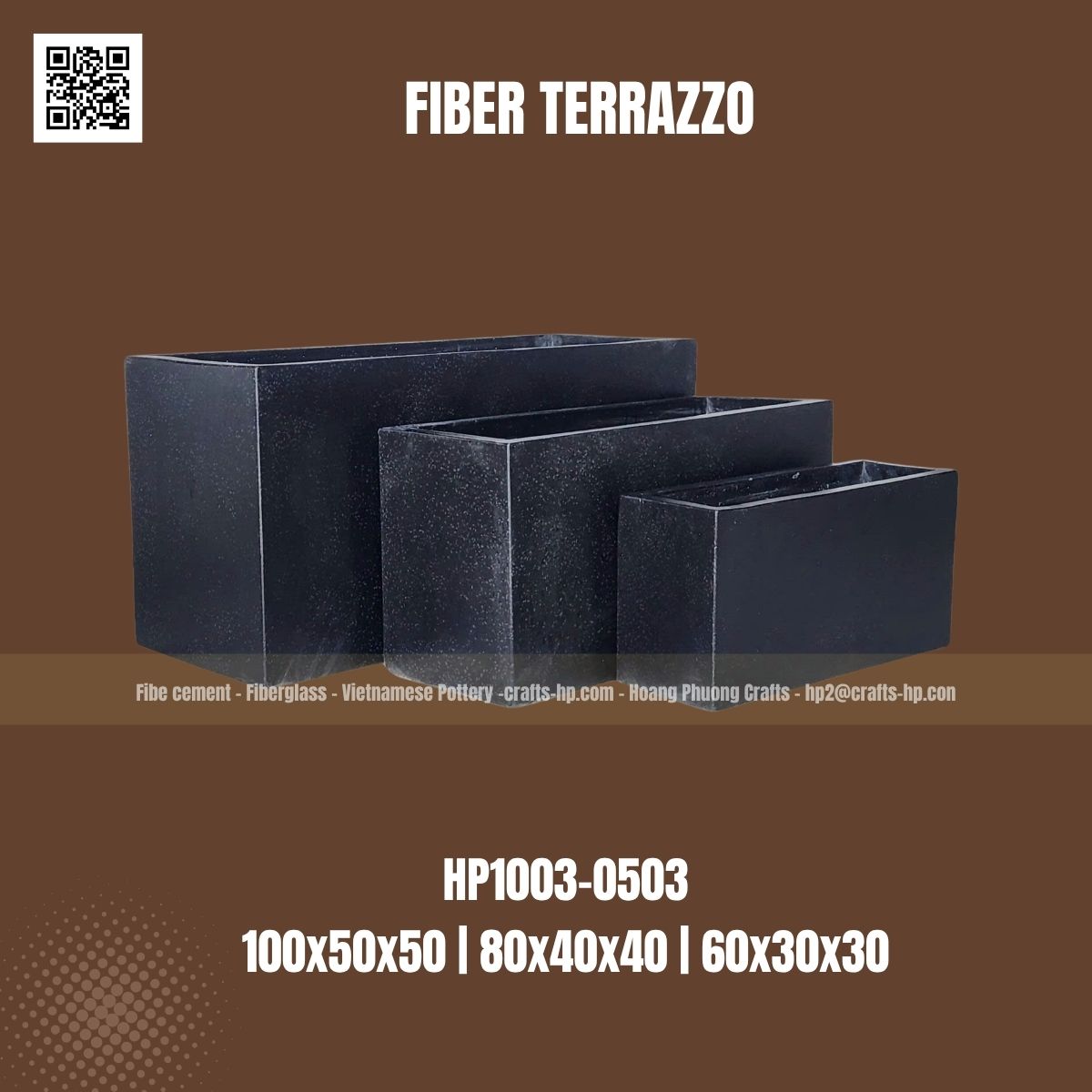 fiber terrazzo pot HP1003-0503